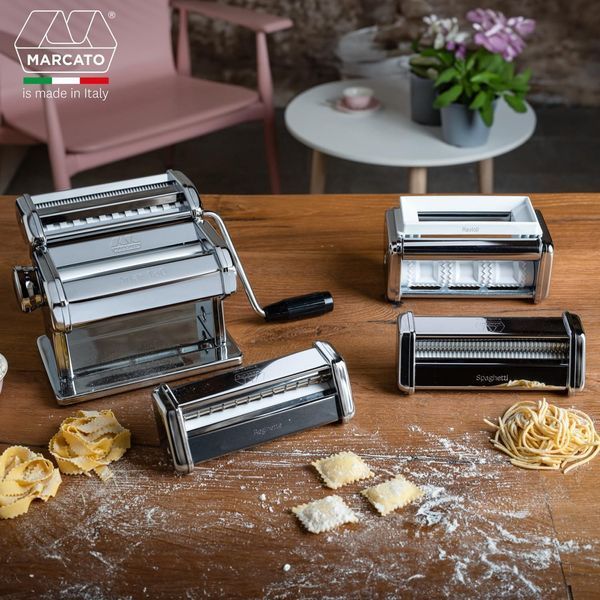Подарунковий набір Marcato Pasta Set - з равіольницею і насадкою спагетті PastaSet фото