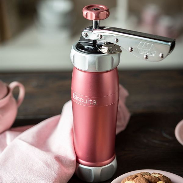 Прес шприц для печива та випічки Marcato Biscuits Pink (20 насадок) BI-DES-RSA фото